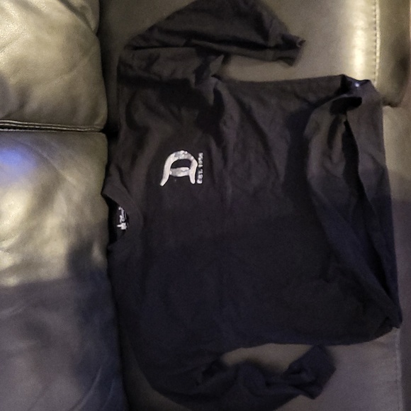 Disneyland Unisex XS Silver Sequin Black Disney Spirit Jersey Long Sleeve Cotton - Picture 1 of 5